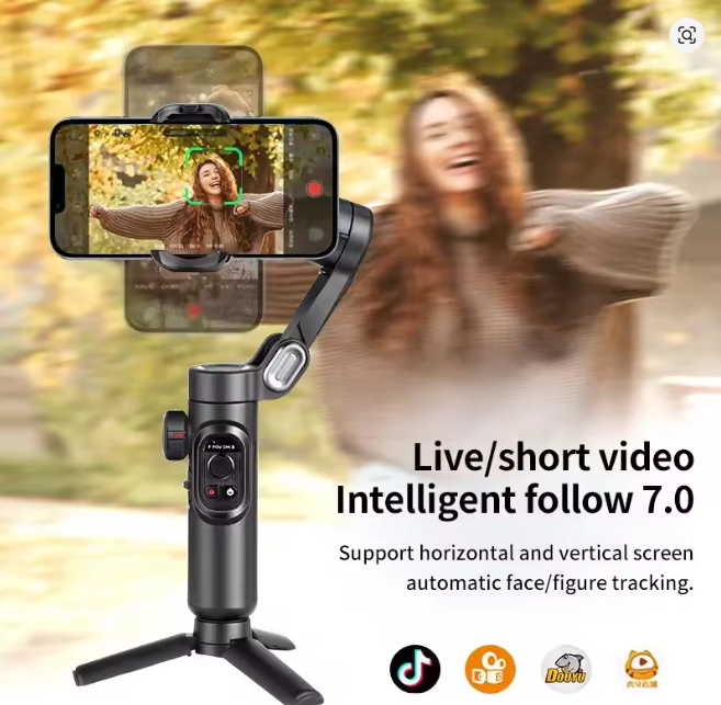 AOCHUAN stabilisateur de cardan portable 3 axes SmartXE pour Smartphone pour iPhone Android AI suivi du visage TikTok Vlog