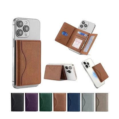 Porte-Cartes Magnétique en Cuir MagSafe – Coque de Protection iPhone 14 à 16 Pro/Max