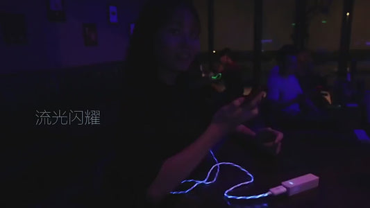 Câble de charge rapide LED lumineux – USBC – Câble de données avec effet lumineux rétroéclairé (style streamer)